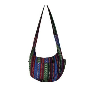 Itz Magic! Studios Santa Barbara Boho Multi Color Embroidered Hobo Bag